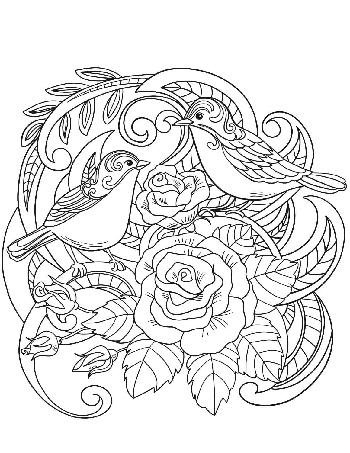 Coloriage Dessiner Mandala Oiseau gratuite