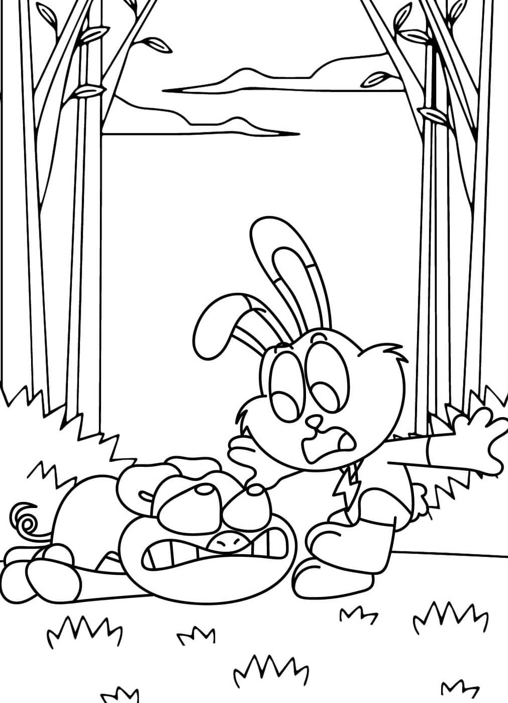 Coloriage Dessiner PickyPiggy basique chez les enfants