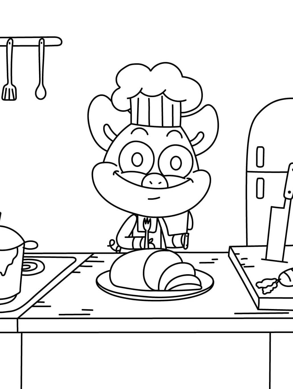 Coloriage Dessiner PickyPiggy chez enfants