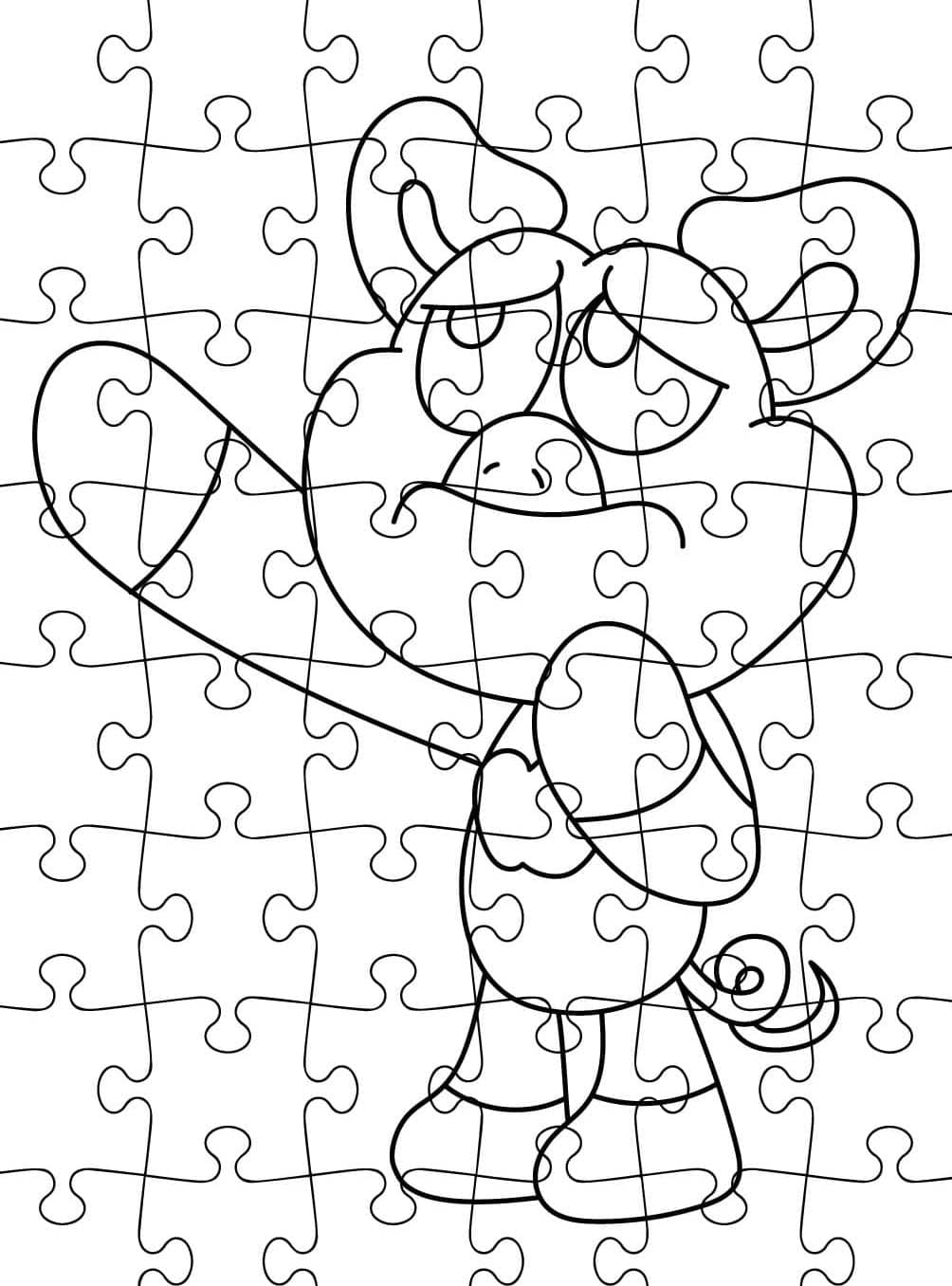 Coloriage Dessiner PickyPiggy facile chez les enfants