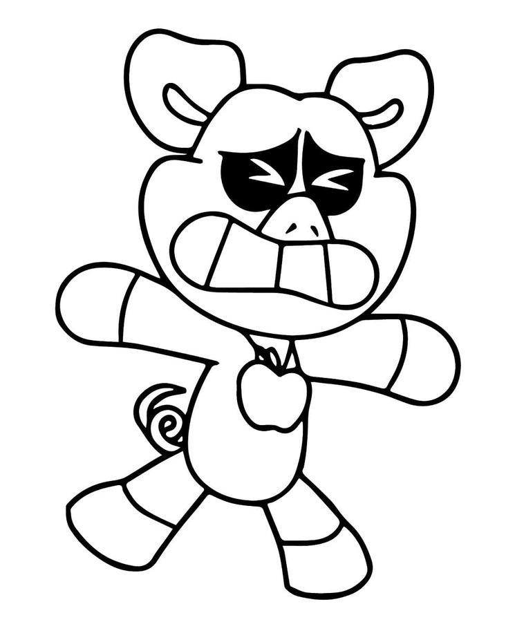 Coloriage Dessiner PickyPiggy imprimable simple