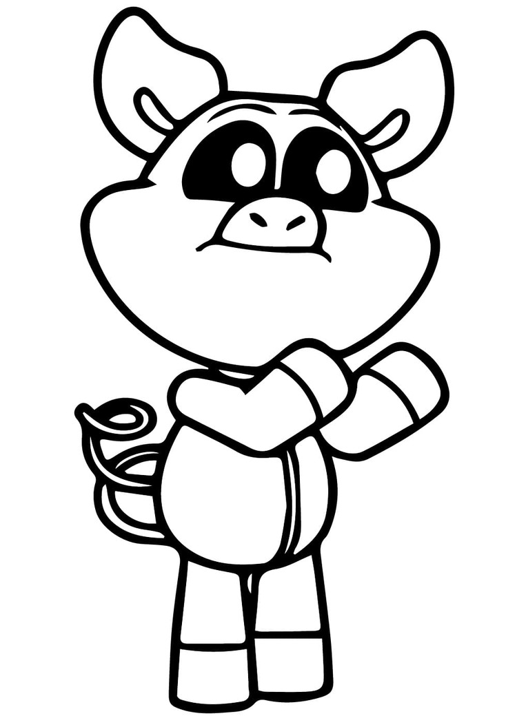 Coloriage Dessiner PickyPiggy pour enfants