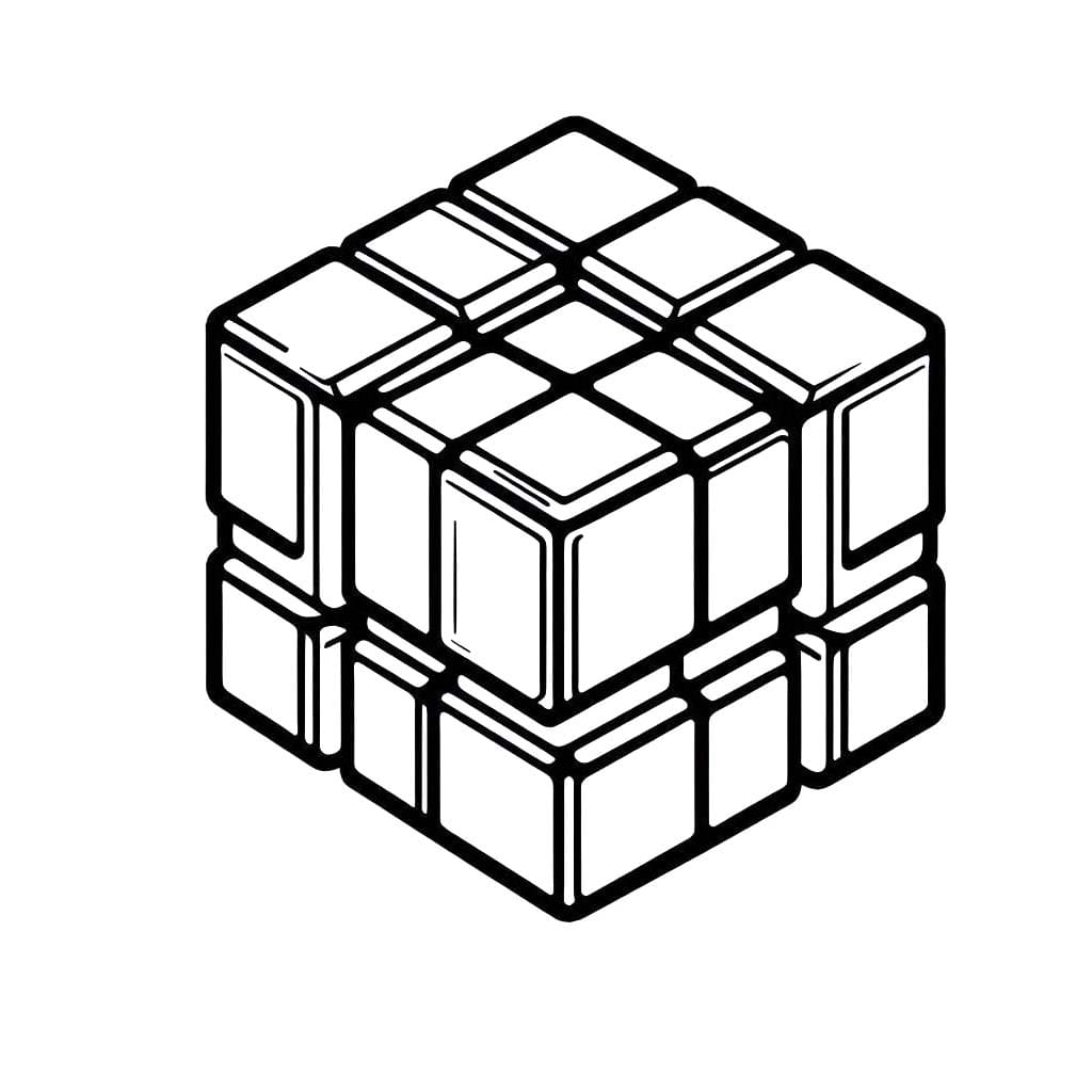 Coloriage Dessiner Rubik 1