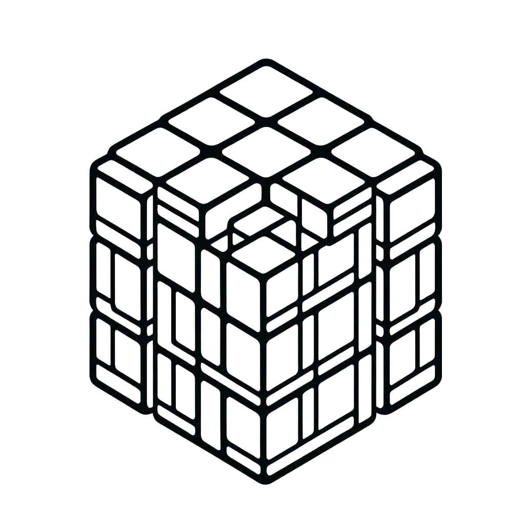 Coloriage Dessiner Rubik 3