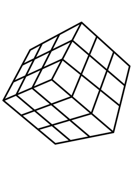Coloriage Dessiner Rubik basique