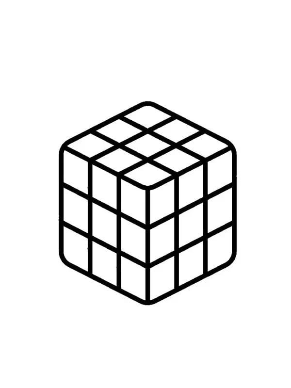 Coloriage Dessiner Rubik facile