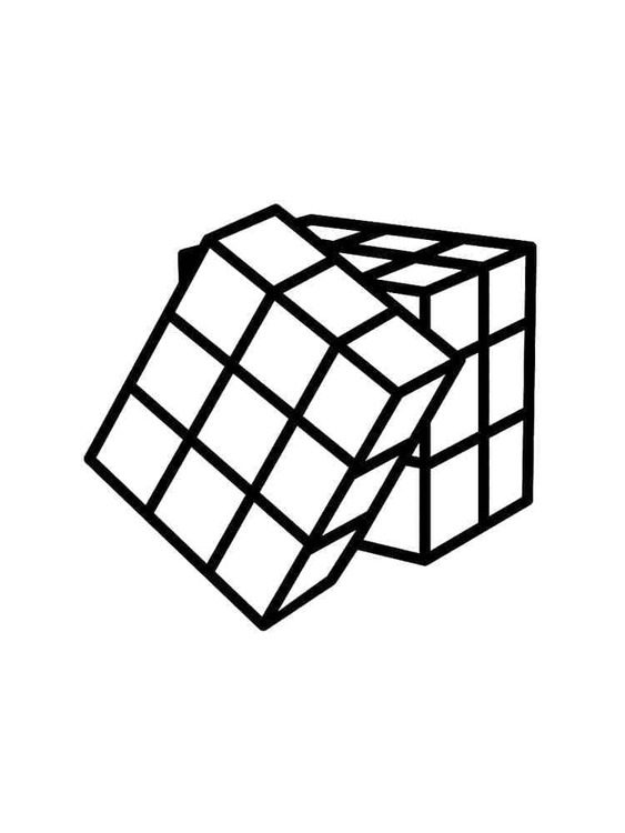 Coloriage Dessiner Rubik gratuite facile