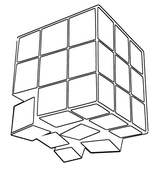 Coloriage Dessiner Rubik imprimable basique