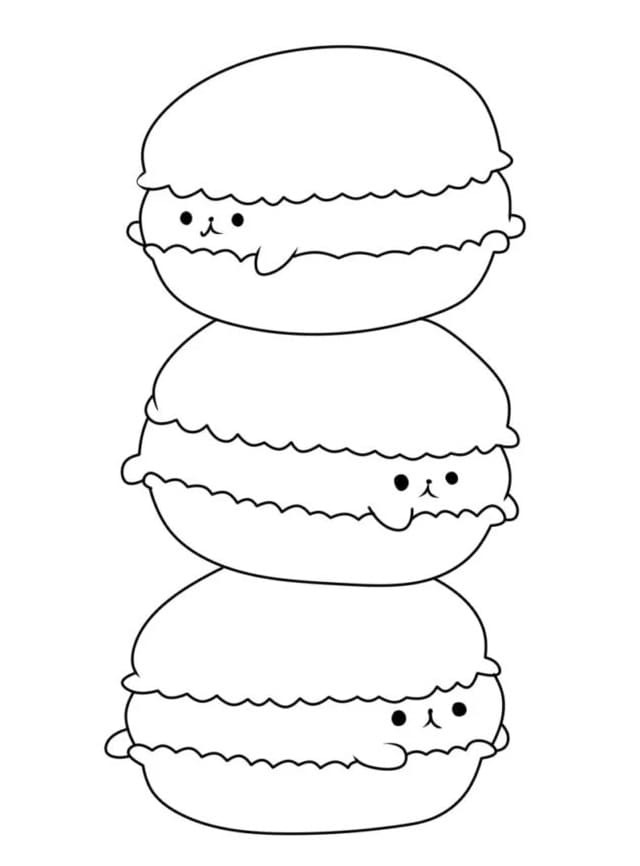 Coloriage Dessiner Trois Macaron
