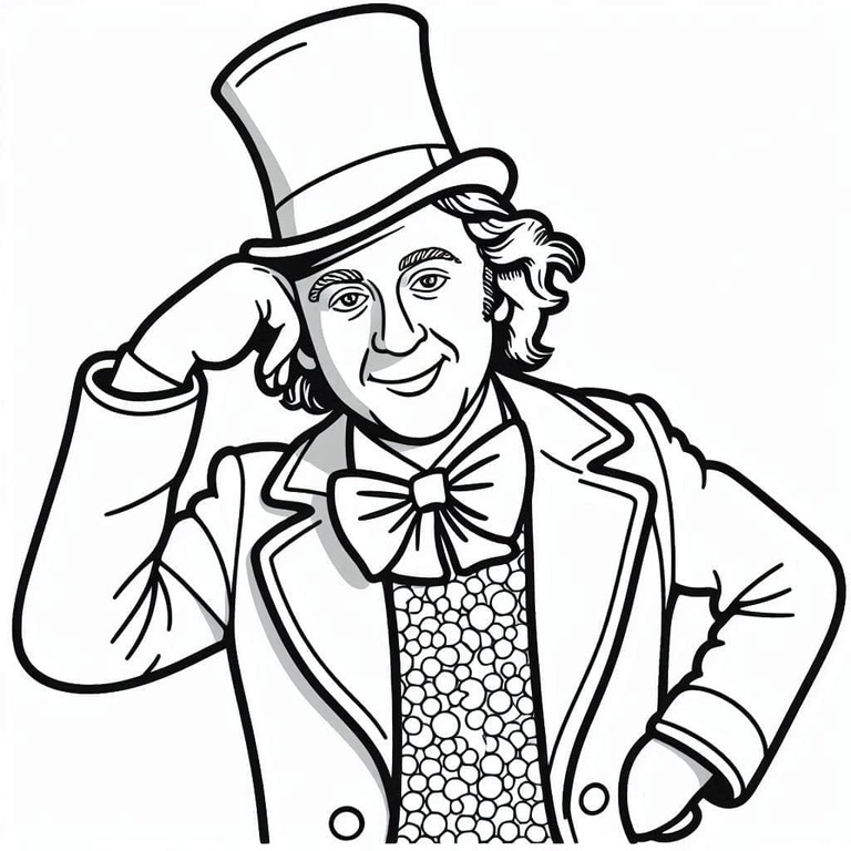 Coloriage Dessiner Wonka basique