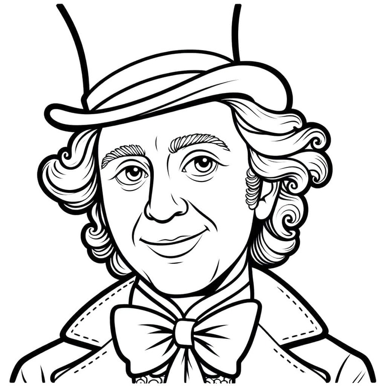 Coloriage Dessiner Wonka facile