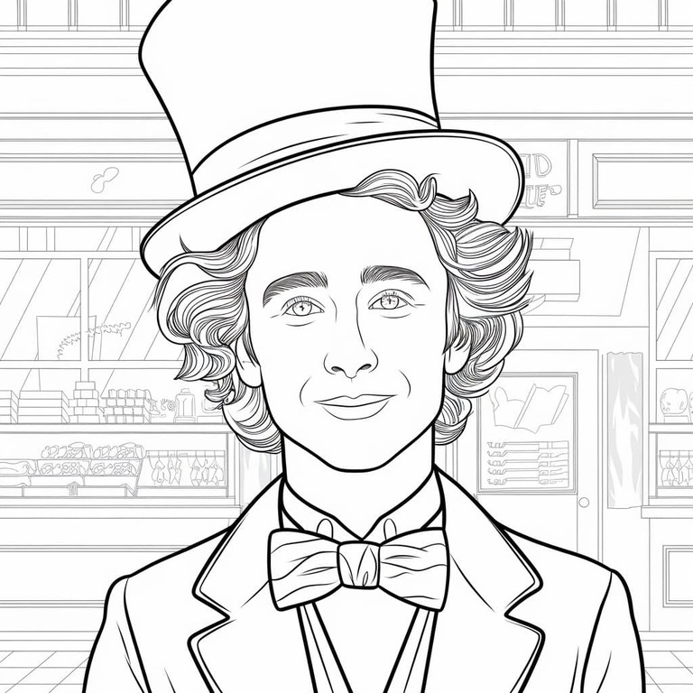 Coloriage Dessiner Wonka gratuite