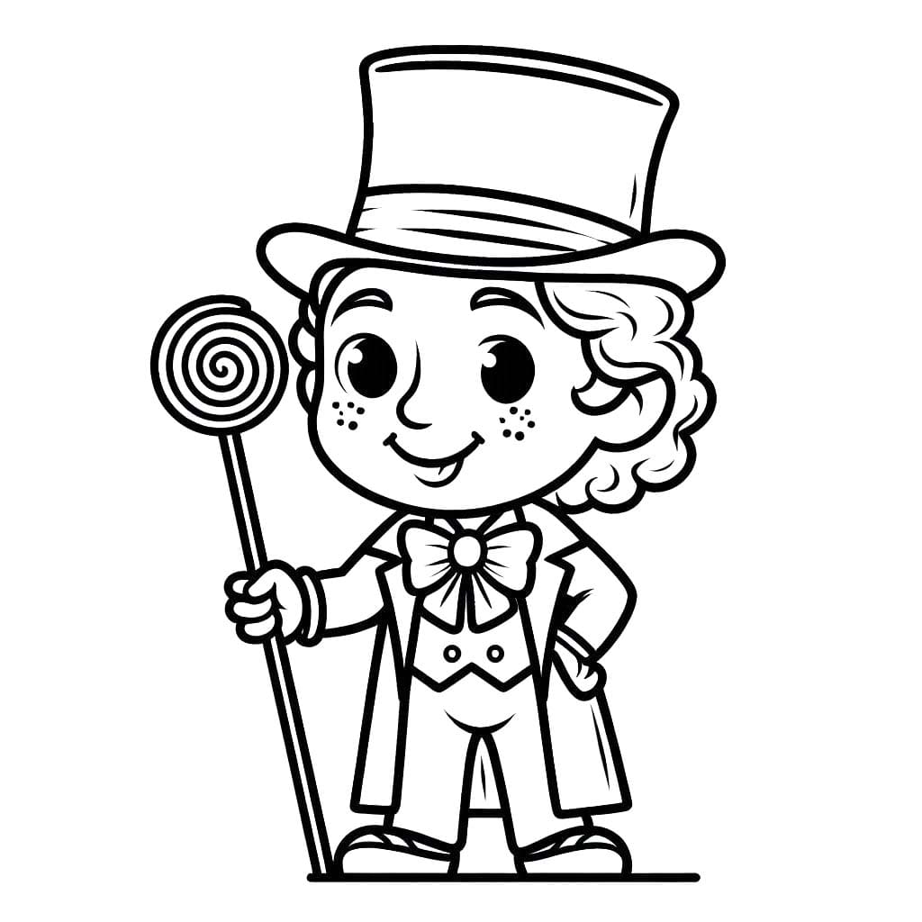 Coloriage Dessiner Wonka simple