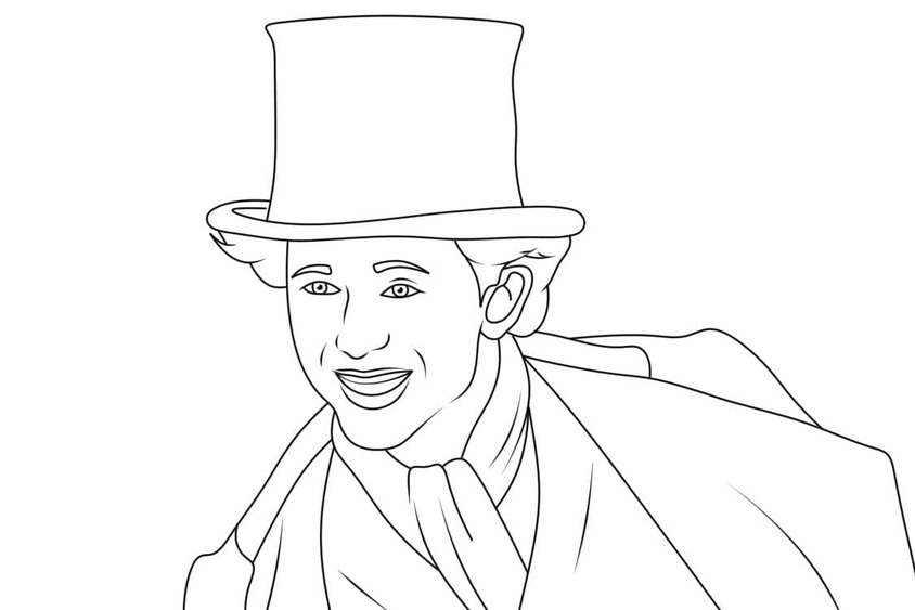 Coloriage Dessiner Wonka très simple