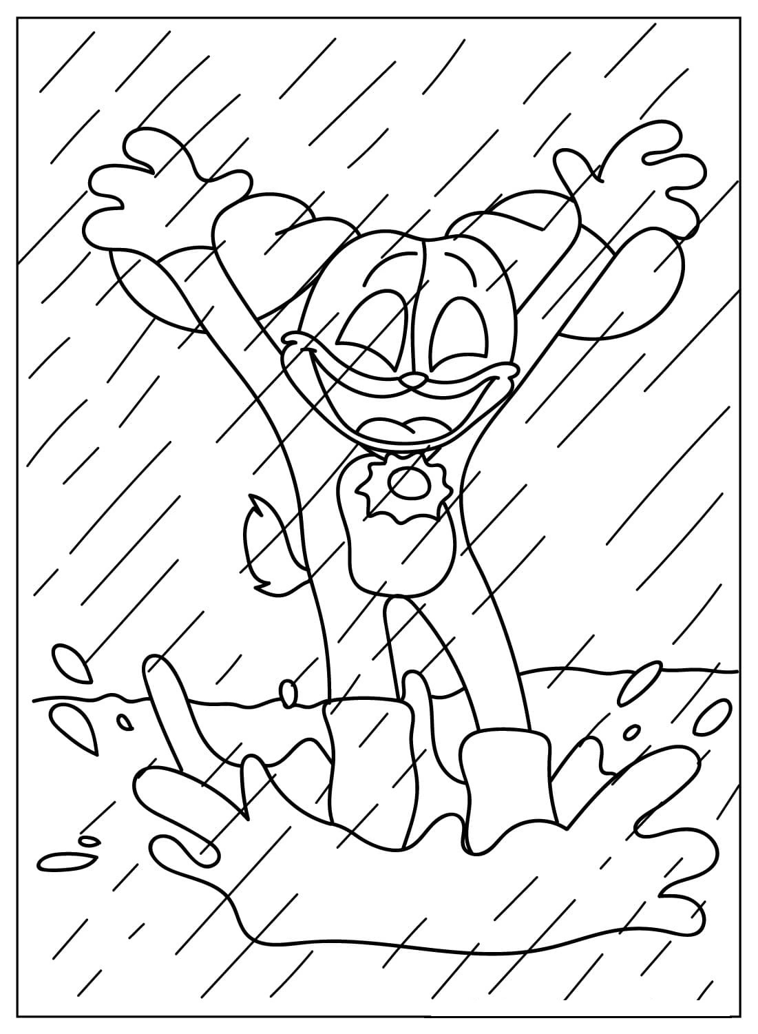 Coloriage Dogday facile chez les enfants