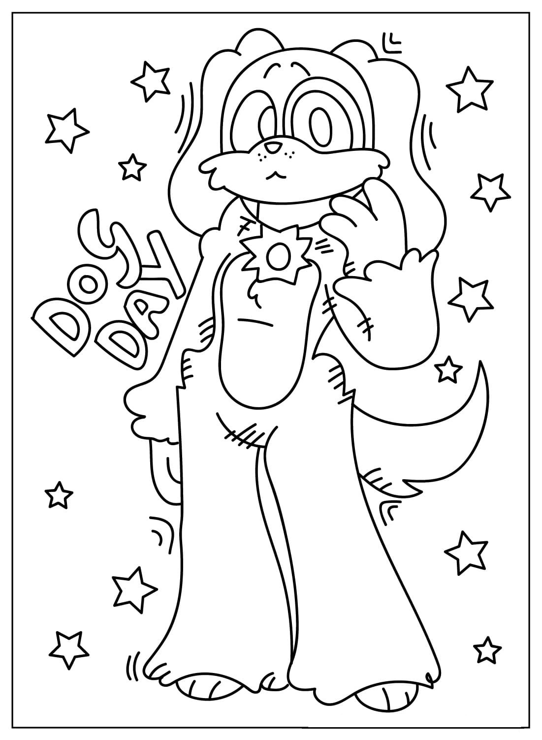 Coloriage Dogday très basique