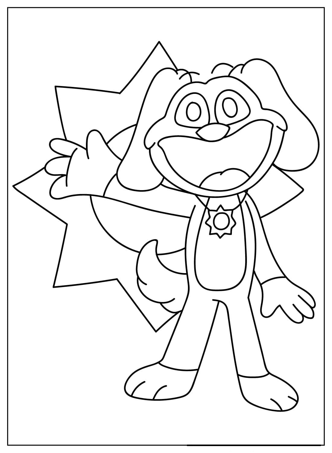 Coloriage Dogday très mignon