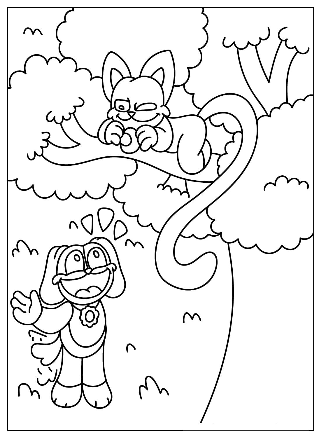 Coloriage Dogday très simple