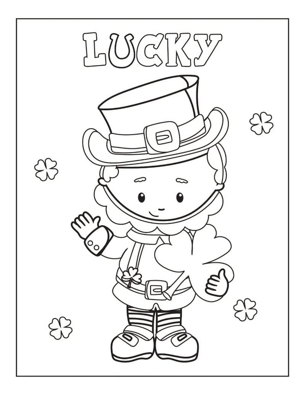 Coloriage Fête de la Saint Patrick chez enfant