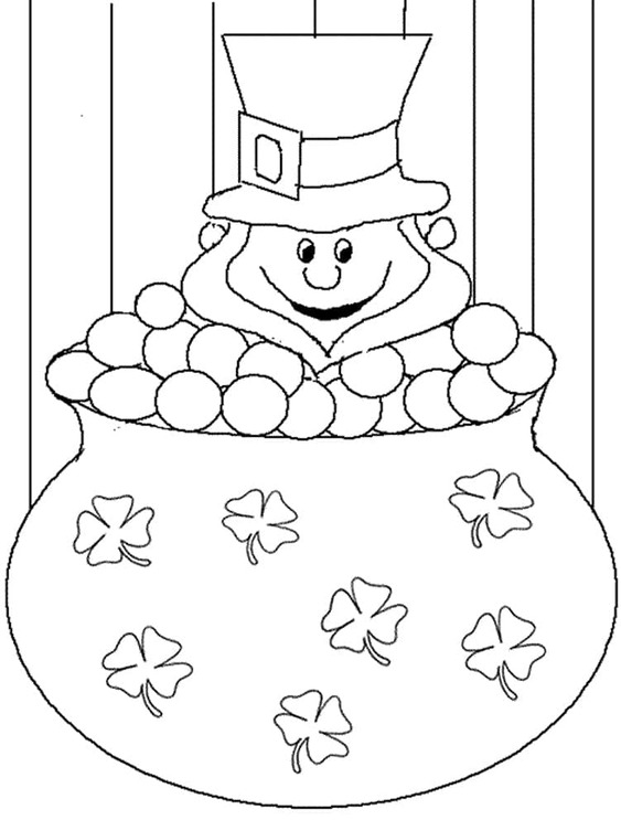 Coloriage Fête de la Saint Patrick facile chez les enfants