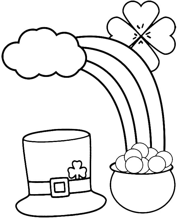 Coloriage Fête de la Saint Patrick gratuite basique