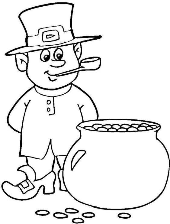 Coloriage Fête de la Saint Patrick gratuite facile