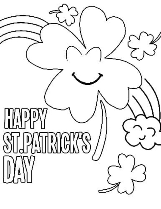 Coloriage Fête de la Saint Patrick gratuite simple
