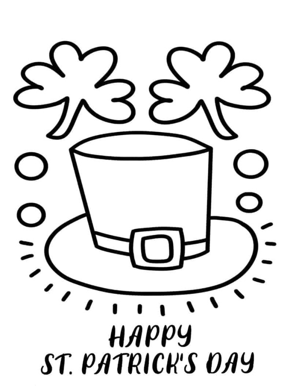 Coloriage Fête de la Saint Patrick imprimable basique