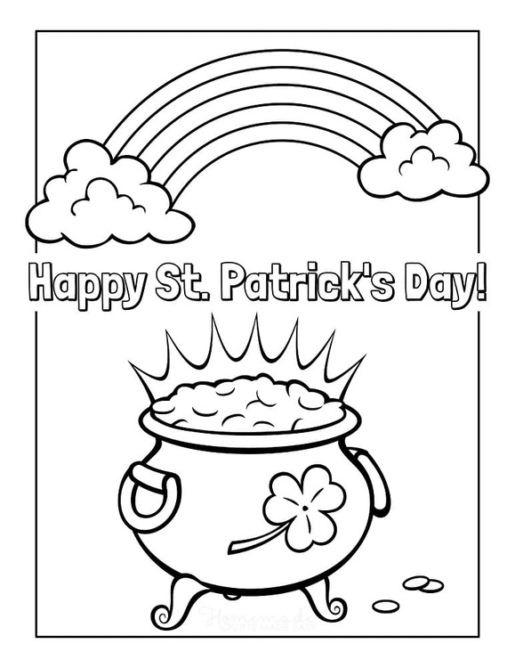 Coloriage Fête de la Saint Patrick imprimable