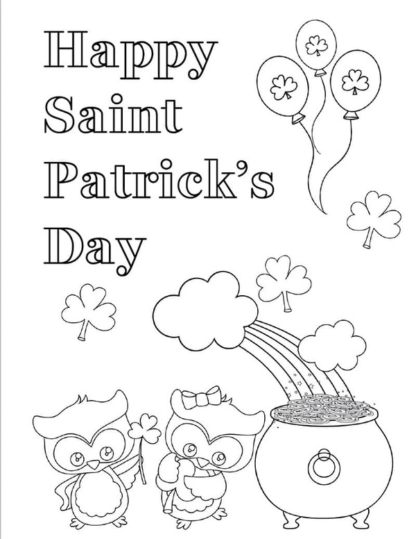 Coloriage Fête de la Saint Patrick pour les enfants