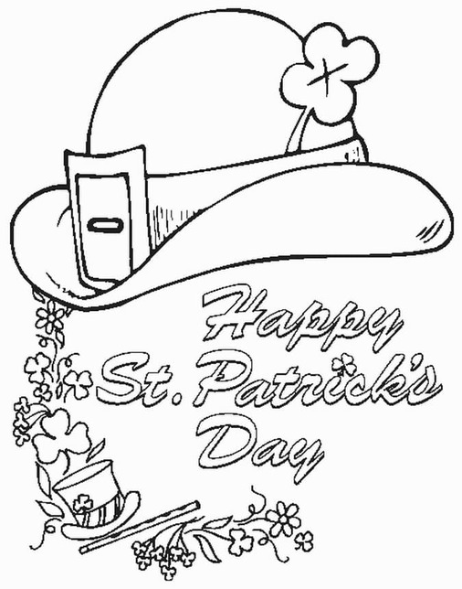 Coloriage Fête de la Saint Patrick simple