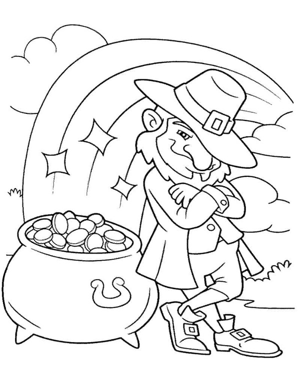 Coloriage Gratuite Fête de la Saint Patrick