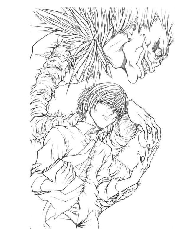 Coloriage Image de Death Note imprimable