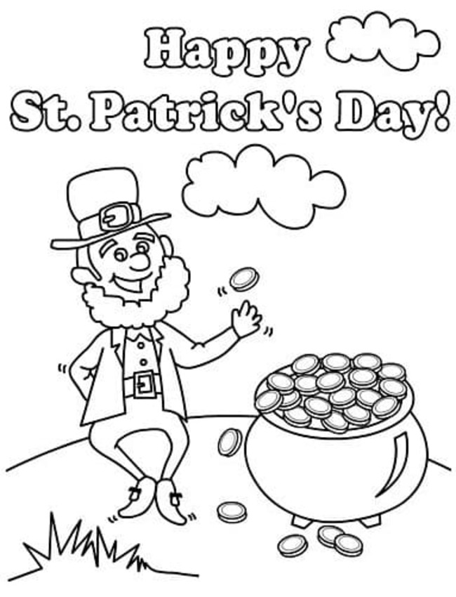 Coloriage Image gratuite Fête de la Saint Patrick
