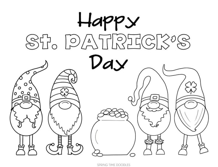Coloriage Image imprimable Fête de la Saint Patrick