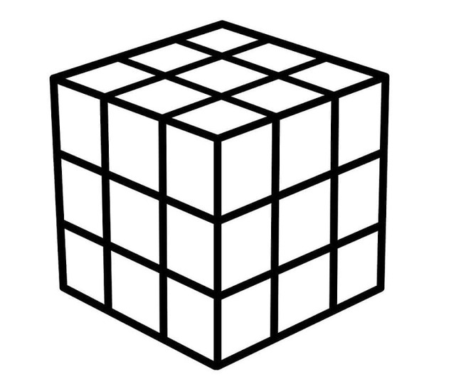 Coloriage Image Rubik imprimable gratuite
