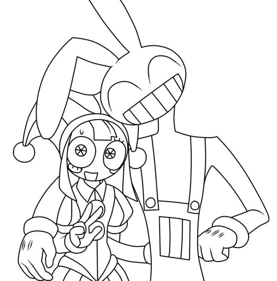 Coloriage Image simple The Amazing Digital Circus