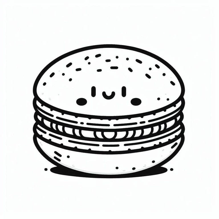 Coloriage Macaron gratuite
