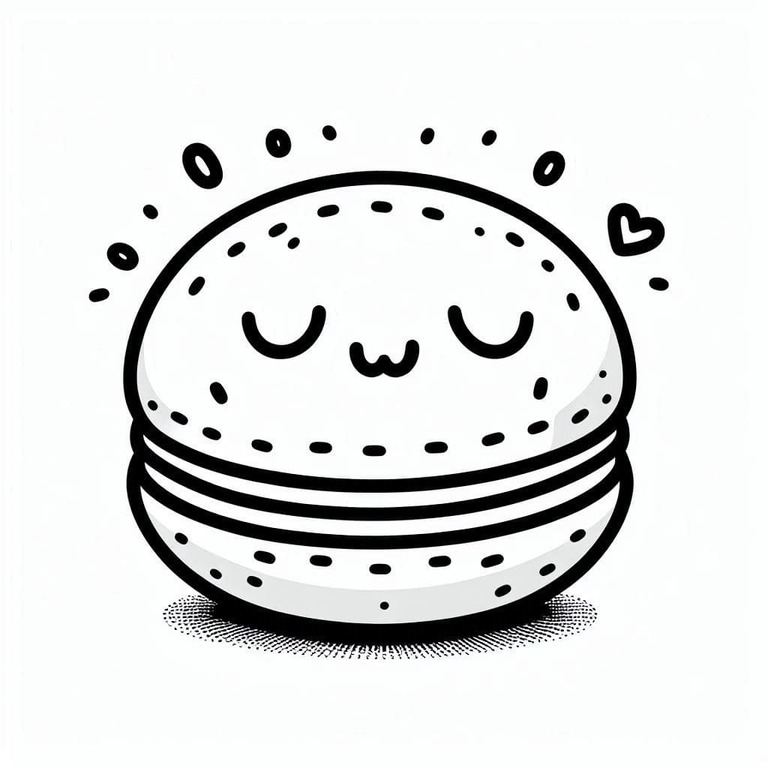 Coloriage Macaron imprimable