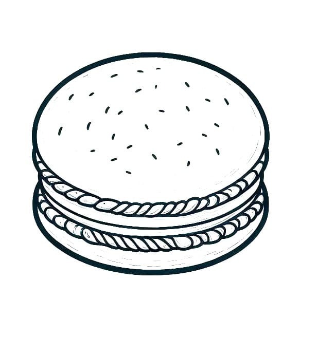 Coloriage Macaron imprimable gratuite