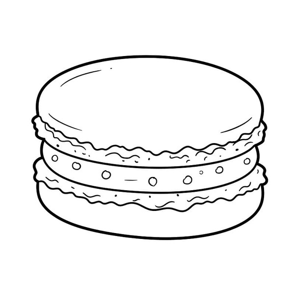 Coloriage Macaron pour les enfants