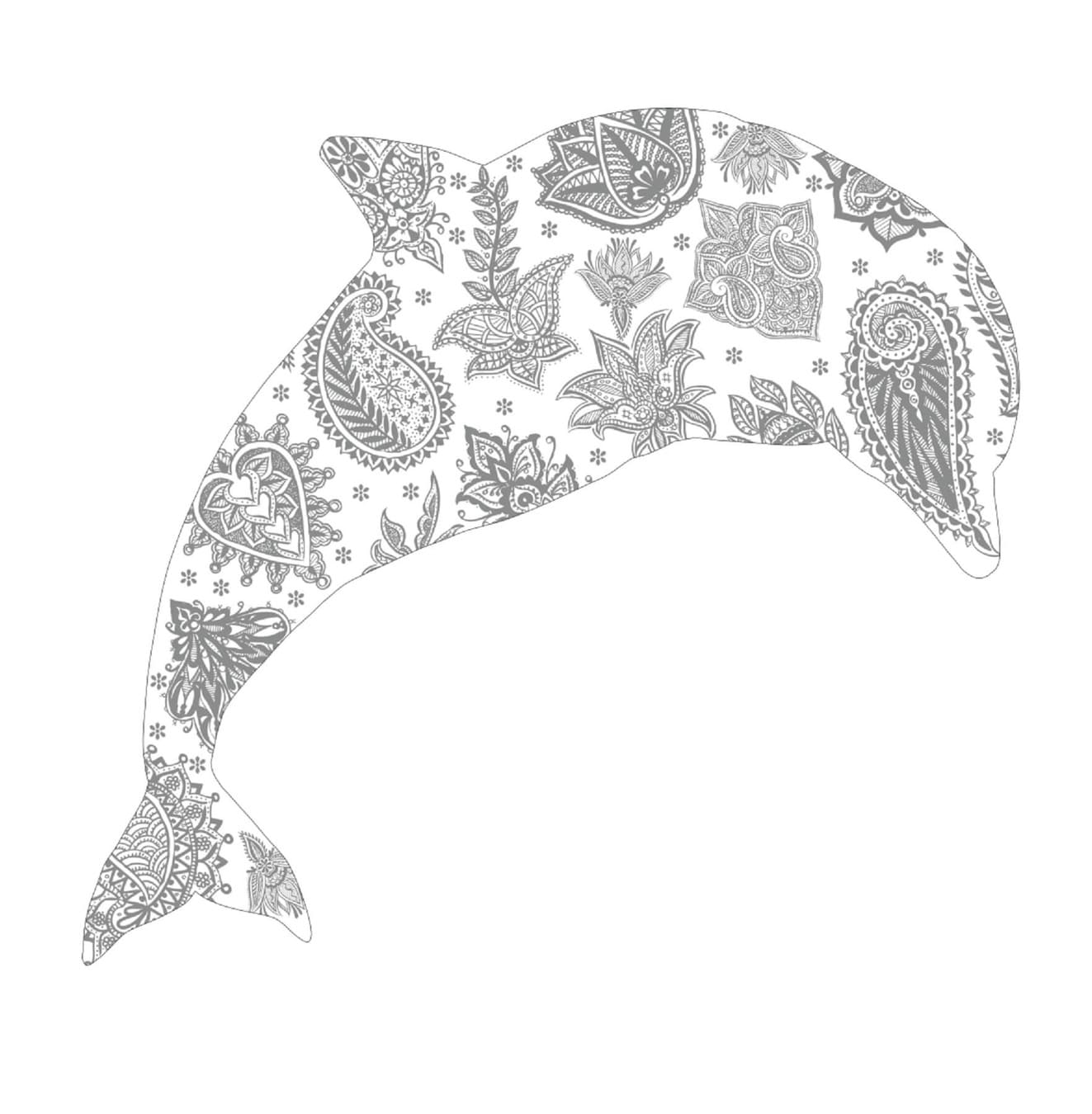 Coloriage Mandala Dauphin gratuit pour les enfants