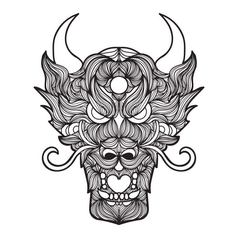 Coloriage Mandala Dragon gratuit pour les enfants
