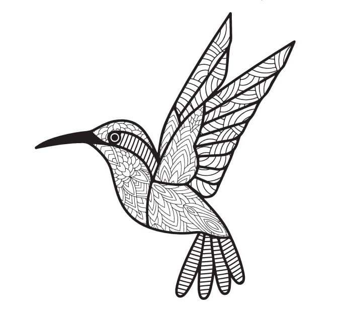 Coloriage Mandala Oiseau facile chez les enfants