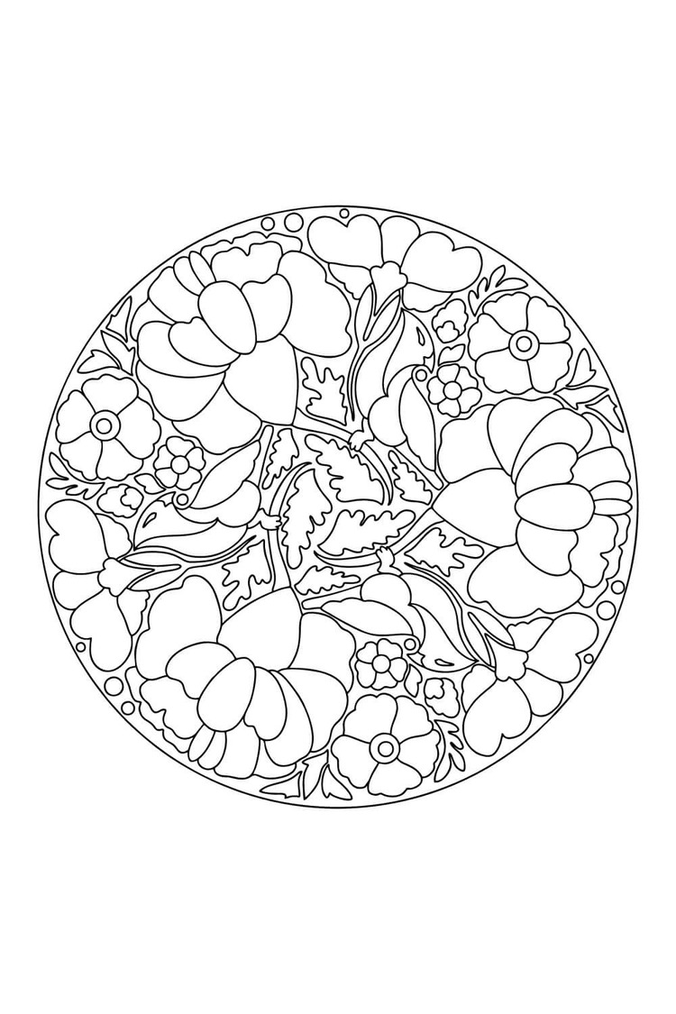 Coloriage Mandala Oiseau très basique