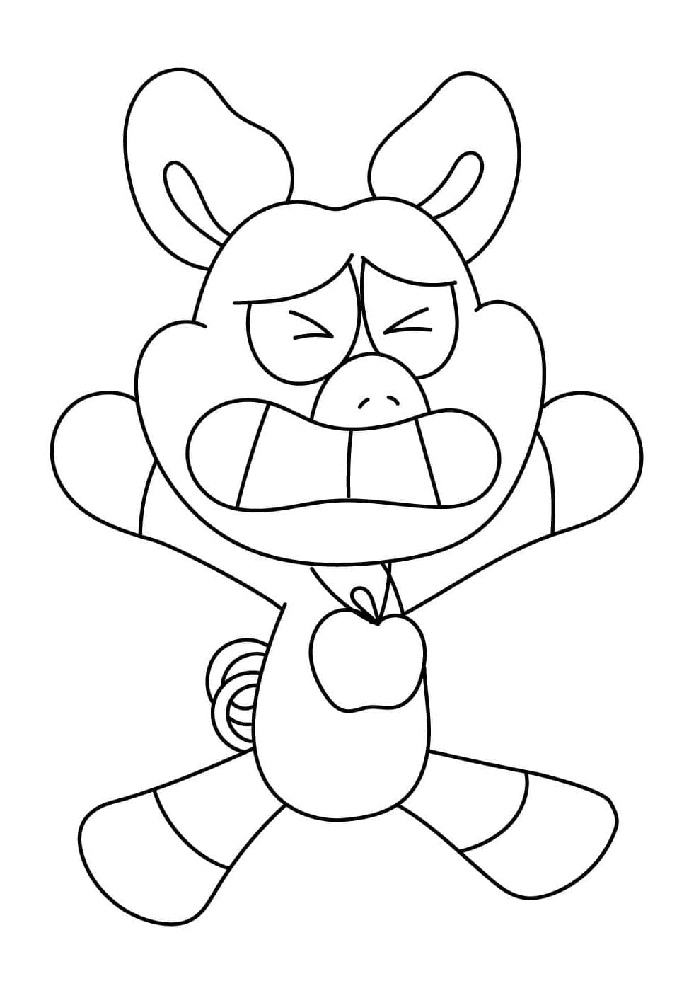 Coloriage PickyPiggy facile chez les enfants