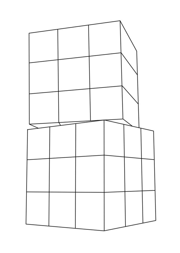 Coloriage Rubik gratuit pour les enfants