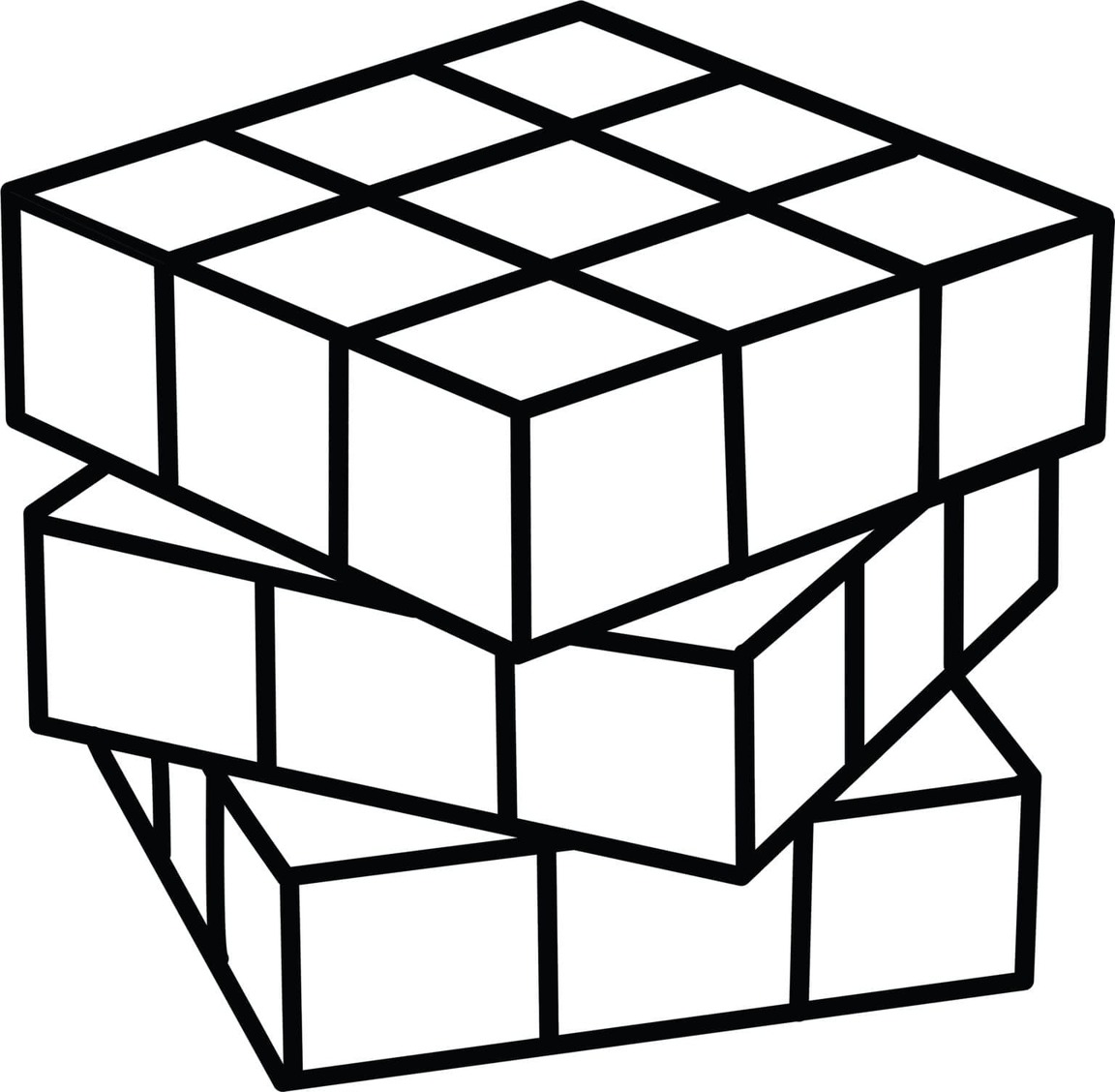 Coloriage Rubik à imprimer