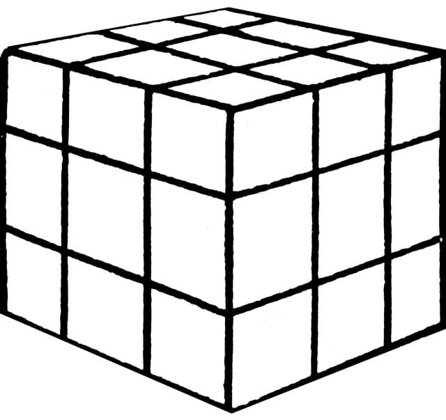 Coloriage Rubik gratuite facile