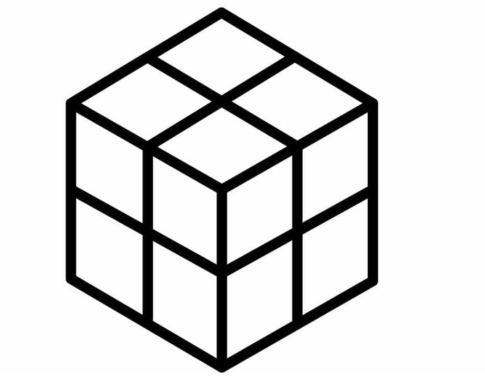 Coloriage Rubik gratuite simple